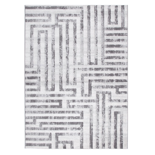 Ruby Maze Grey Rug