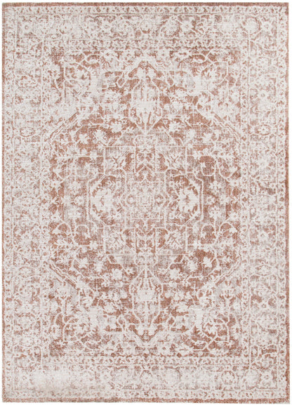 Solenne Beige & Rust Distressed Vintage Rug - S200