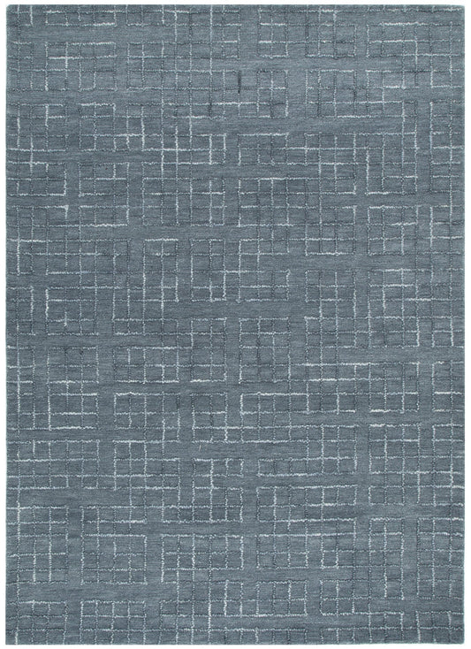 Abasco Steel Blue Knitted Wool Rug