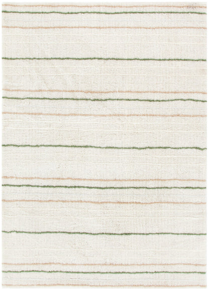 Highlands Olive Stripe Washable Wool Rug
