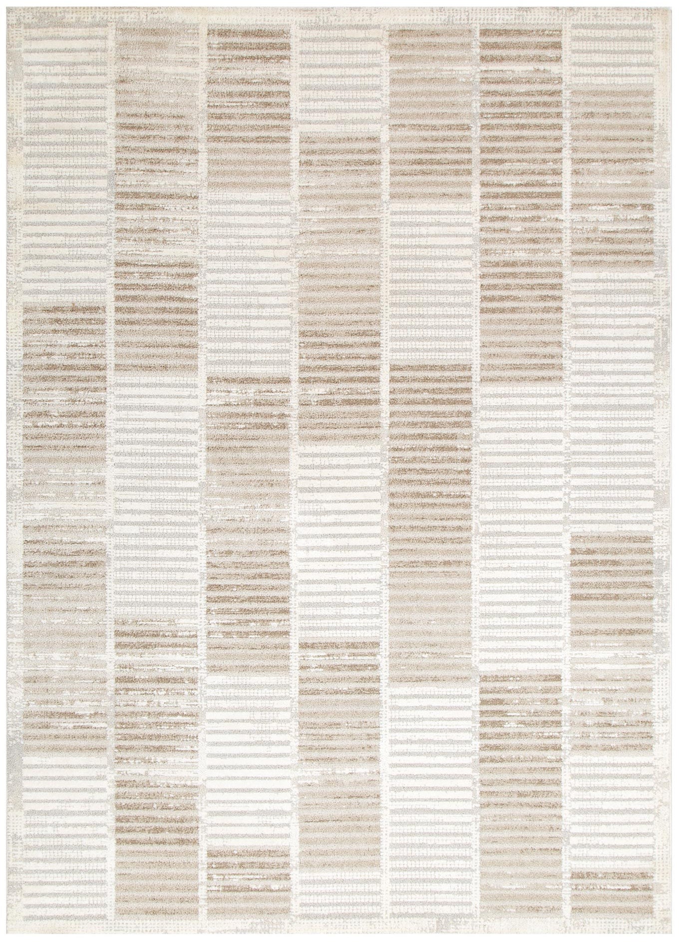 Trend Modern Stripes Grey and Beige Rug - T100