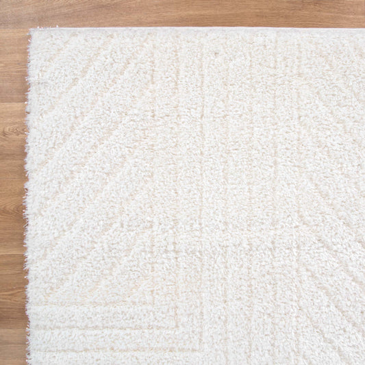 Tender Modern Cream Shag Rug