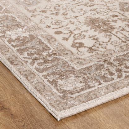 Sierra Oriental Border Beige Rug