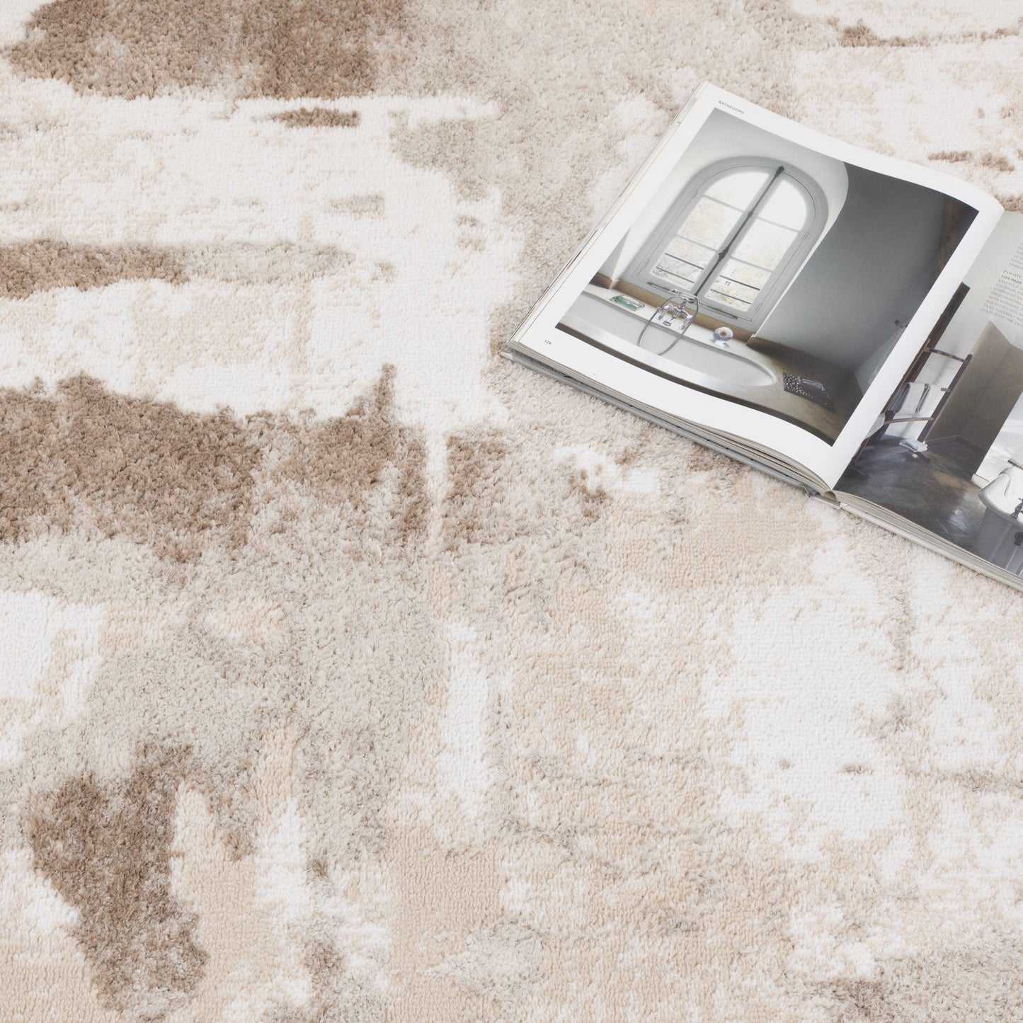 Wellington Abstract Wash Brown Rug - W007