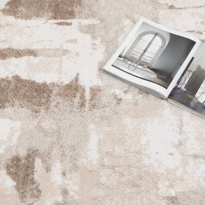 Wellington Abstract Wash Brown Rug - W007