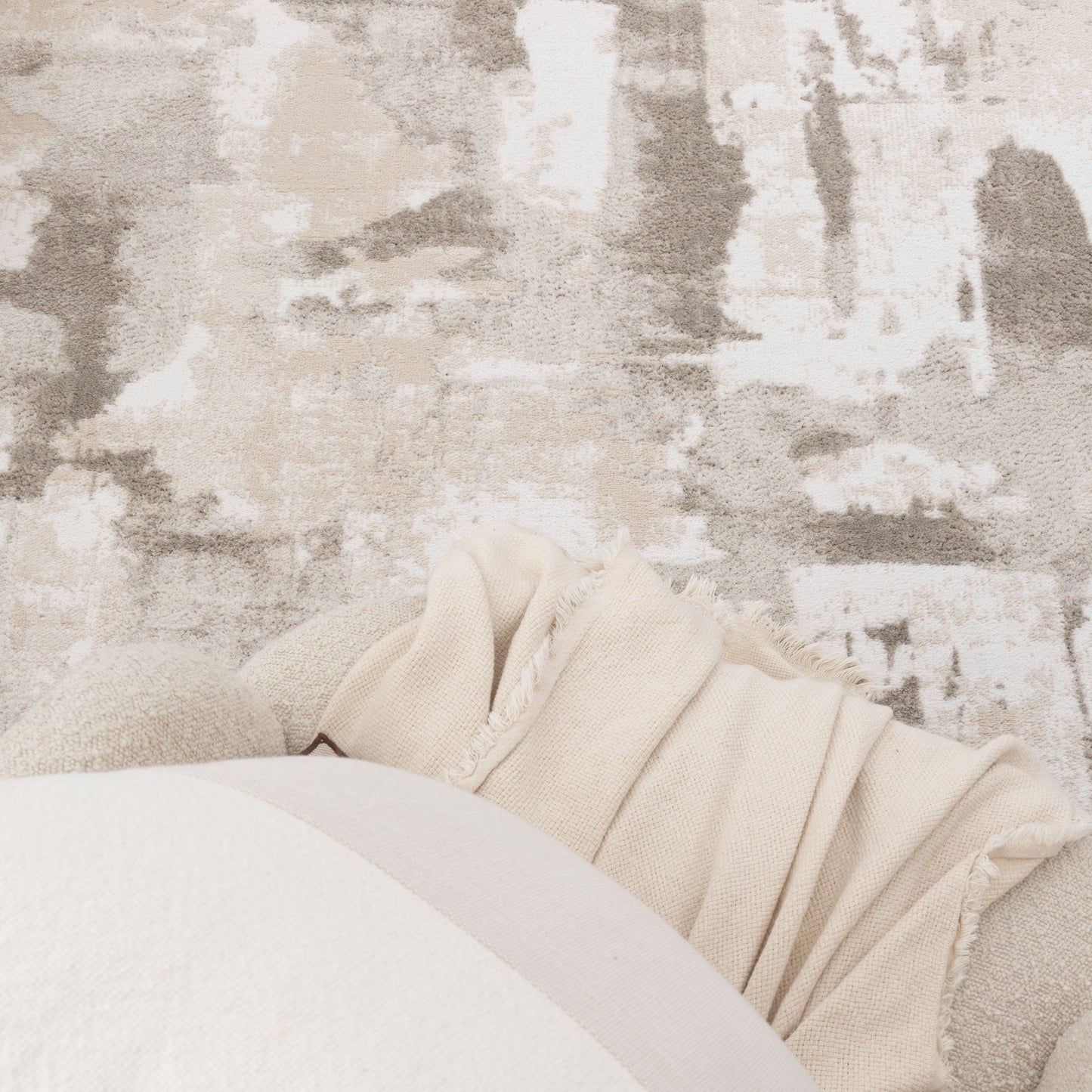 Wellington Abstract Wash Beige Rug - W008