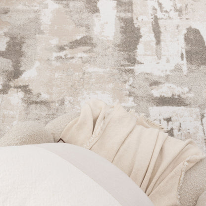 Wellington Abstract Wash Beige Rug - W008