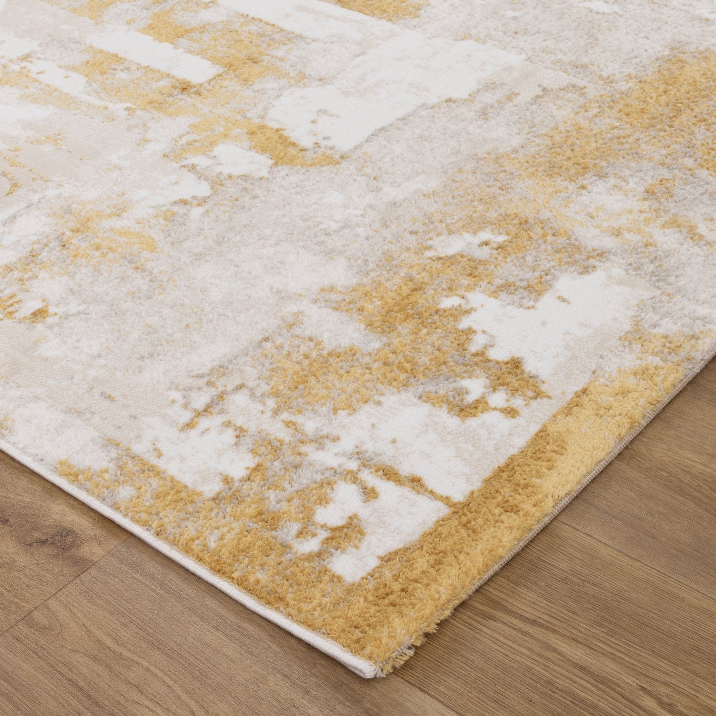 Wellington Abstract Wash Gold Rug - W009
