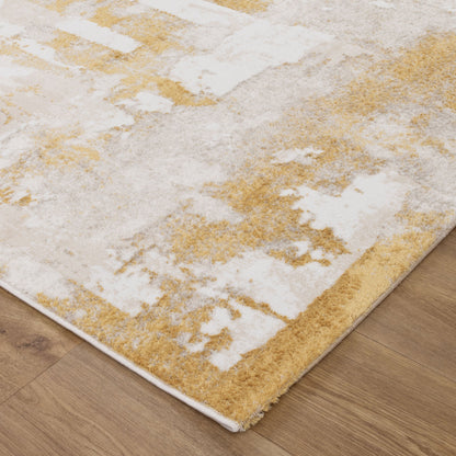 Wellington Abstract Wash Gold Rug - W009