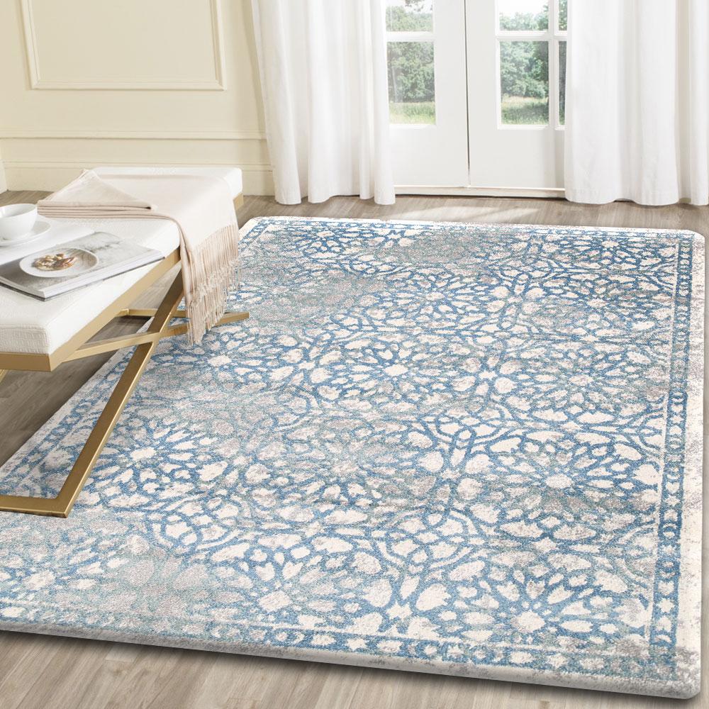 Morisot Blue Demask Rug