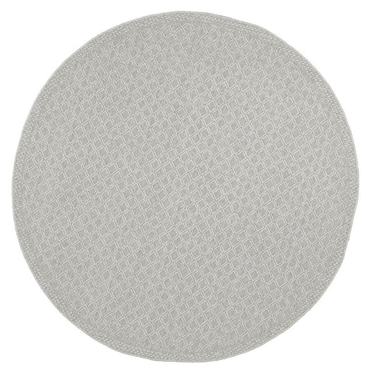 Sydney Light Grey Diamond Indoor Outdoor Rug Round