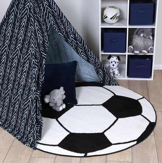 Nova Kids Soccer Ball Round Rug