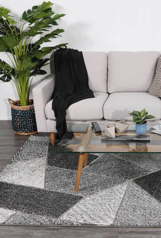 Manchester Grey Geometric Rug