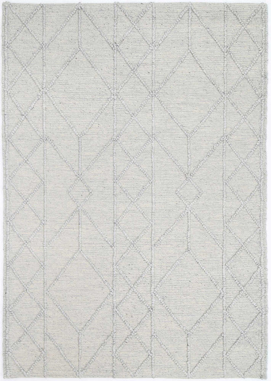 Kaiden Textured Grey Wool Rug