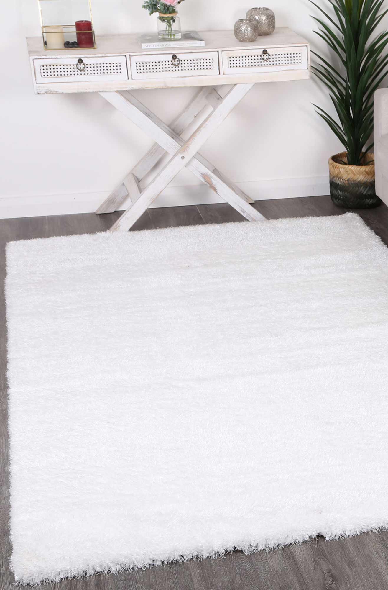 Puffy Soft Shag White Rug