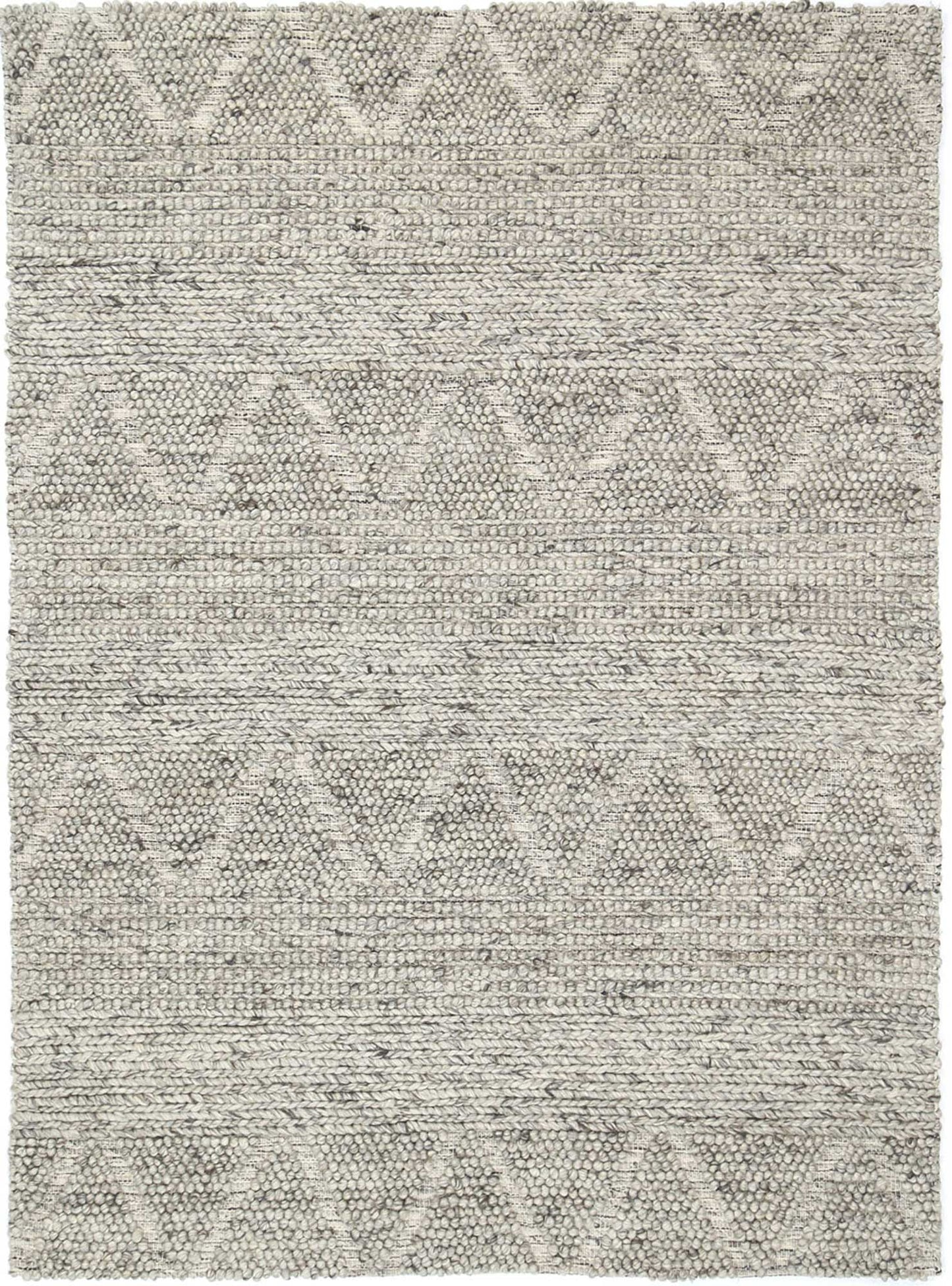 Kaiden Braided Ash Wool Rug