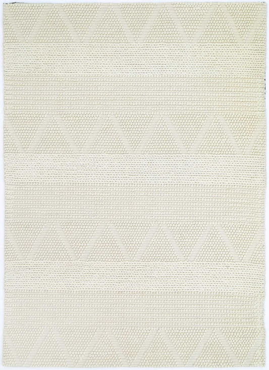 Kaiden Braided Ivory Wool Rug