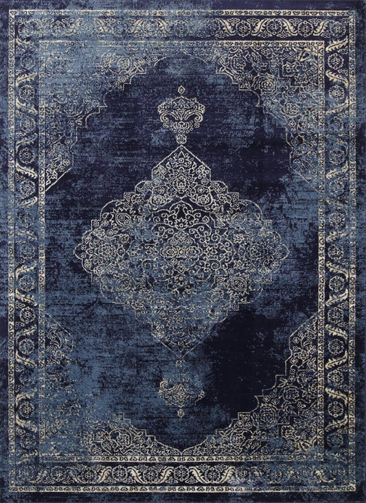 Sansa Distressed Navy Rug