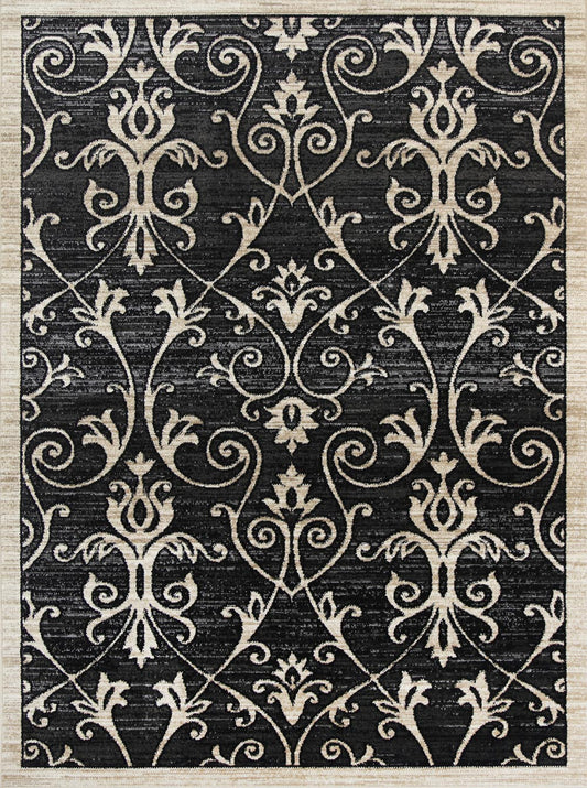 Sansa Vines Grey Beige Rug