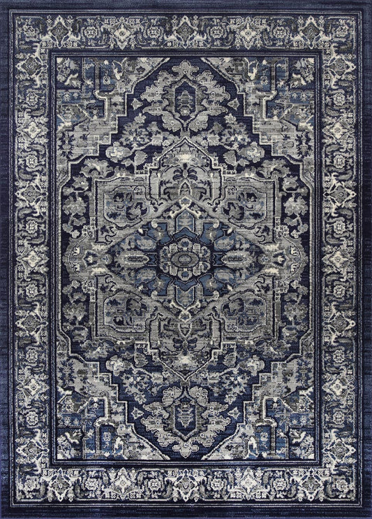 Sansa Tranistional Navy Rug