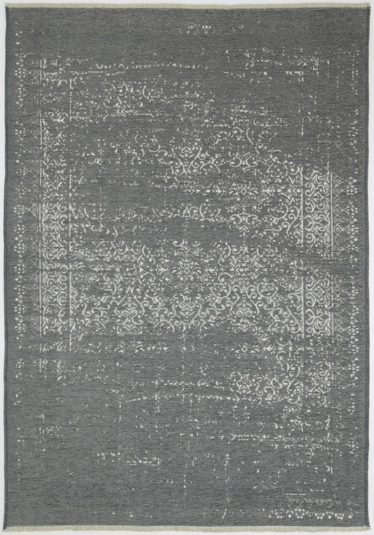 Rusty Vintage Distressed, Amazing 2 in 1 Reversible Rug Grey