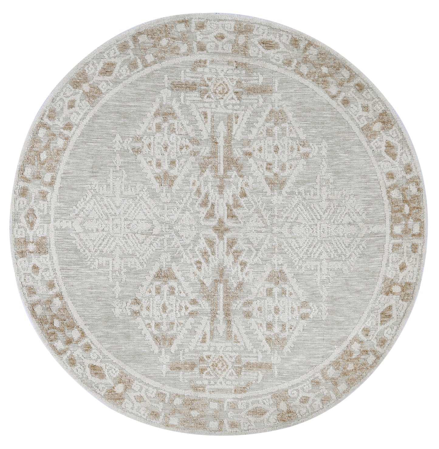 Alayah Ornamental Cream Round Rug