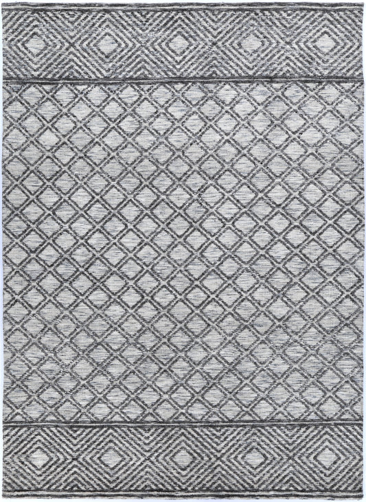 Alayah Diamond Trellis Charcoal & Beige Rug