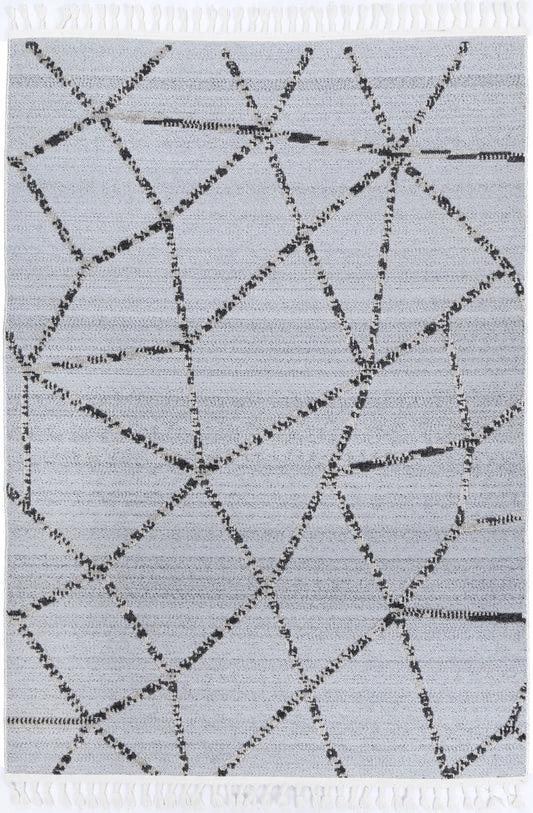 Thrax Grey Anthrasite Geometric Rug