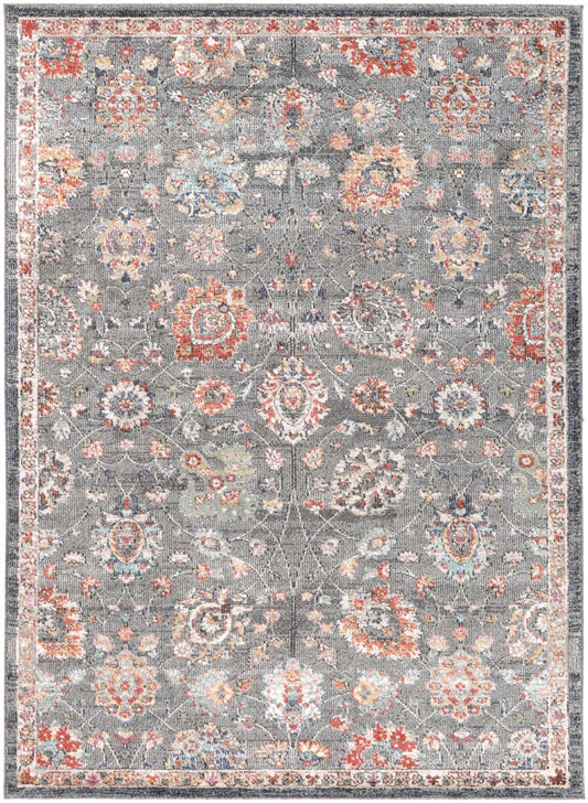 Ezra Grey Floral Rug