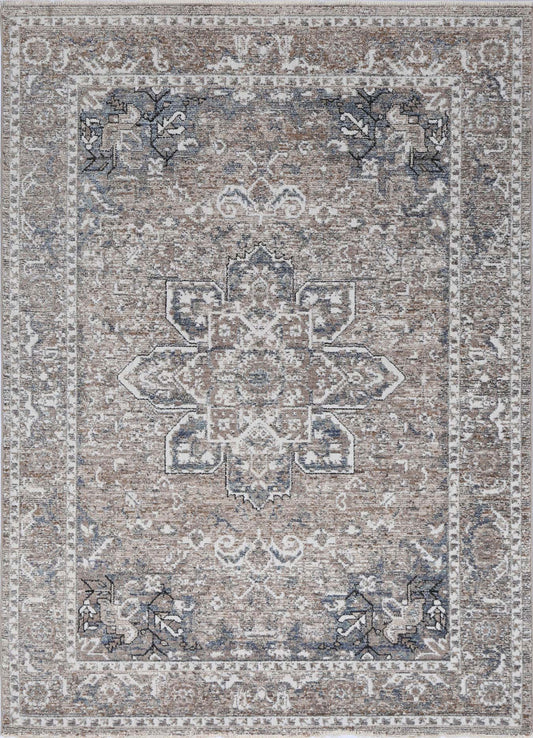 Baile Emily Beige & Blue Traditional Rug