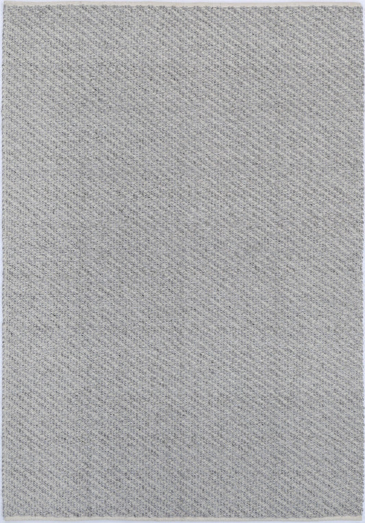 Gabbro Grey Wool Blend Textured Rug