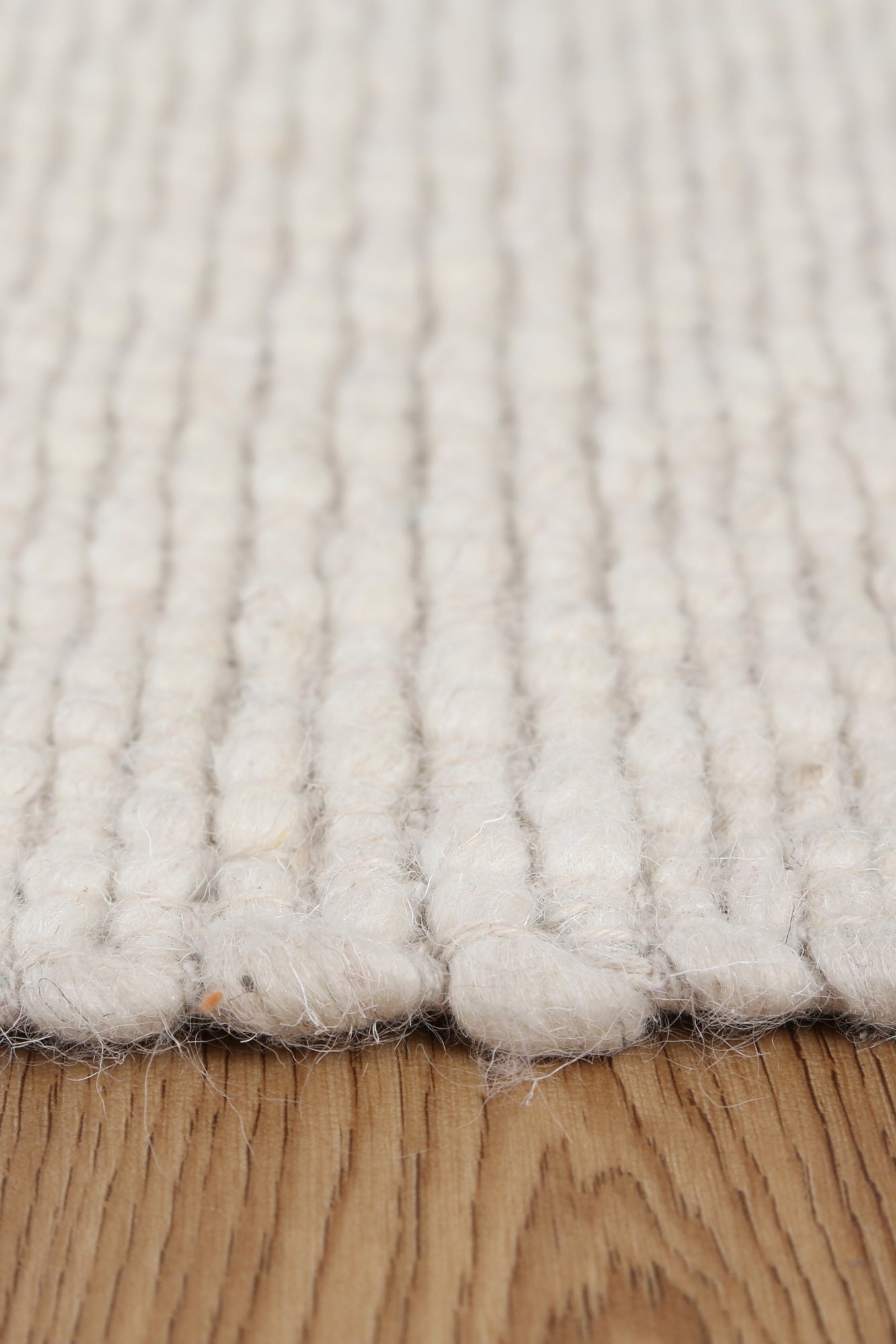 Gabbro Ivory Wool Blend Textured Rug