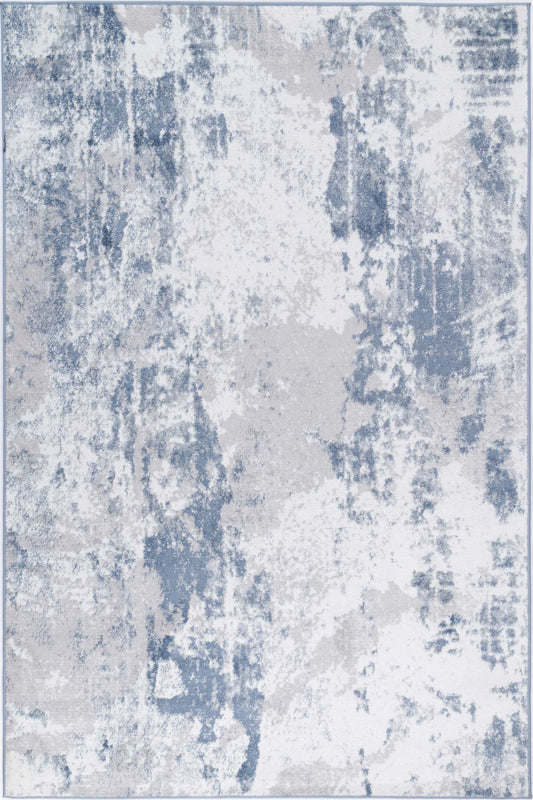 Ermina Modern Abstract Blue Rug