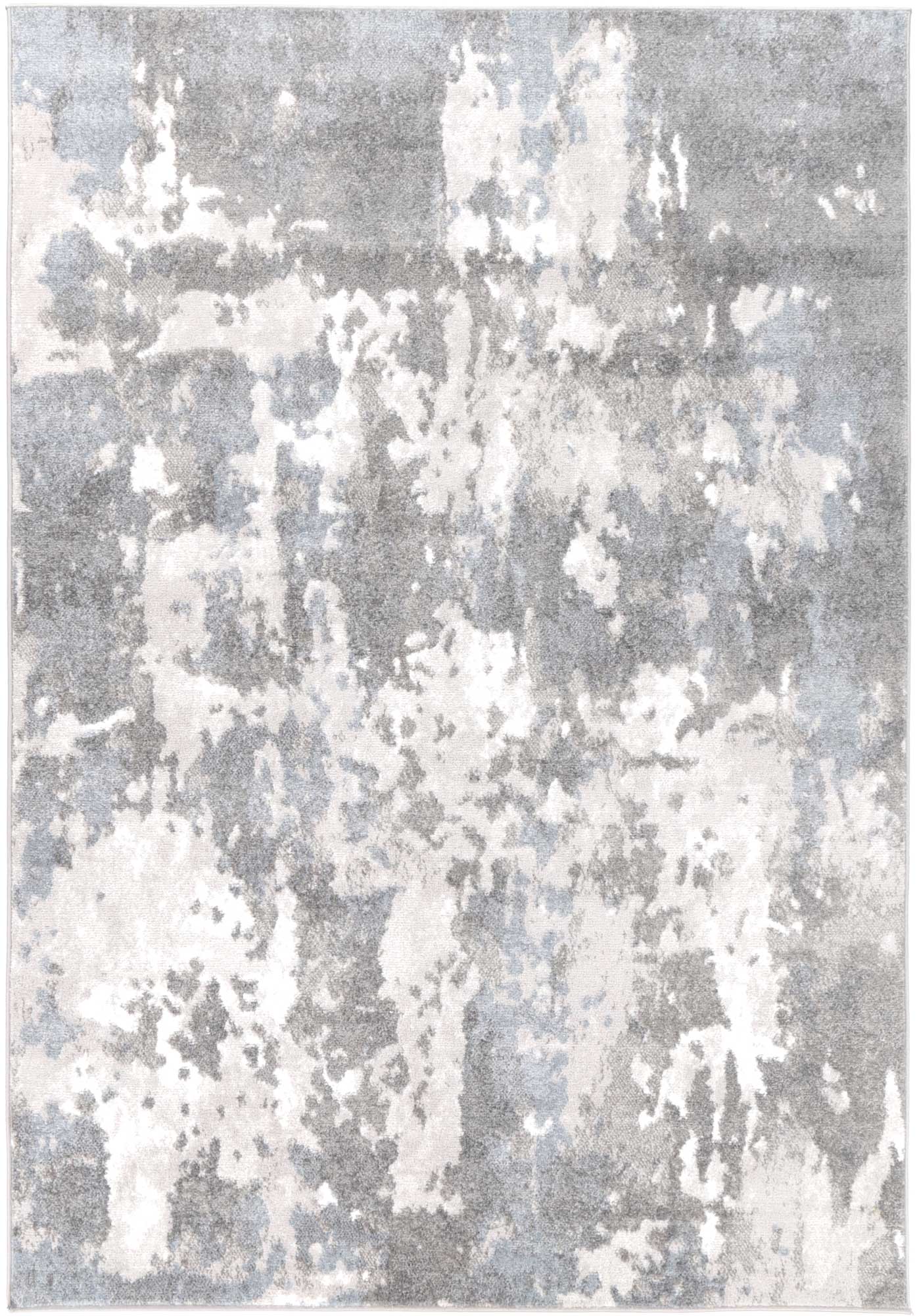 Ermina Modern Abstract Grey Blue Rug