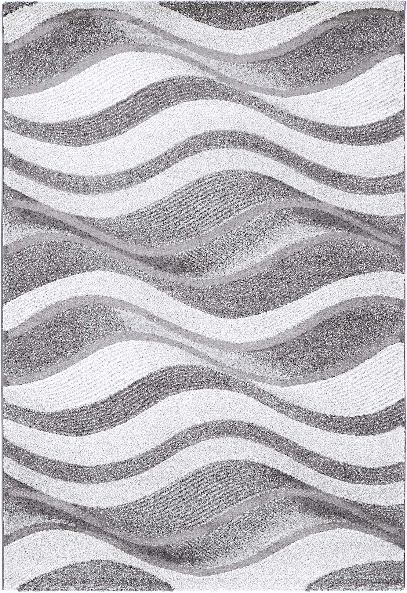 Manchester Waves Grey Plush Rug