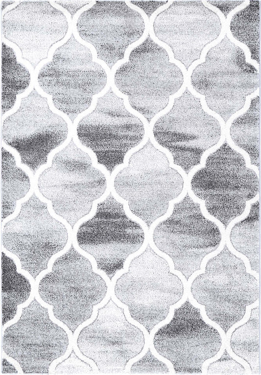 Manchester Lattice Grey Plush Rug