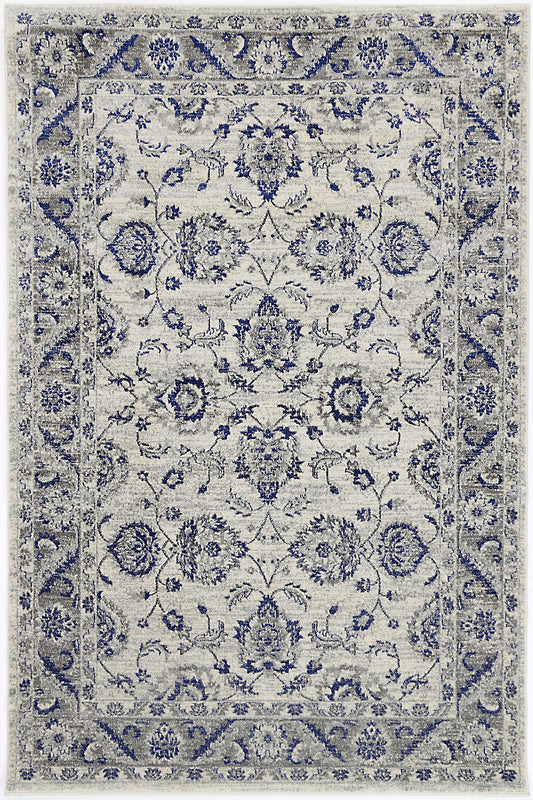 Graceful Inflorescence Blue Rug