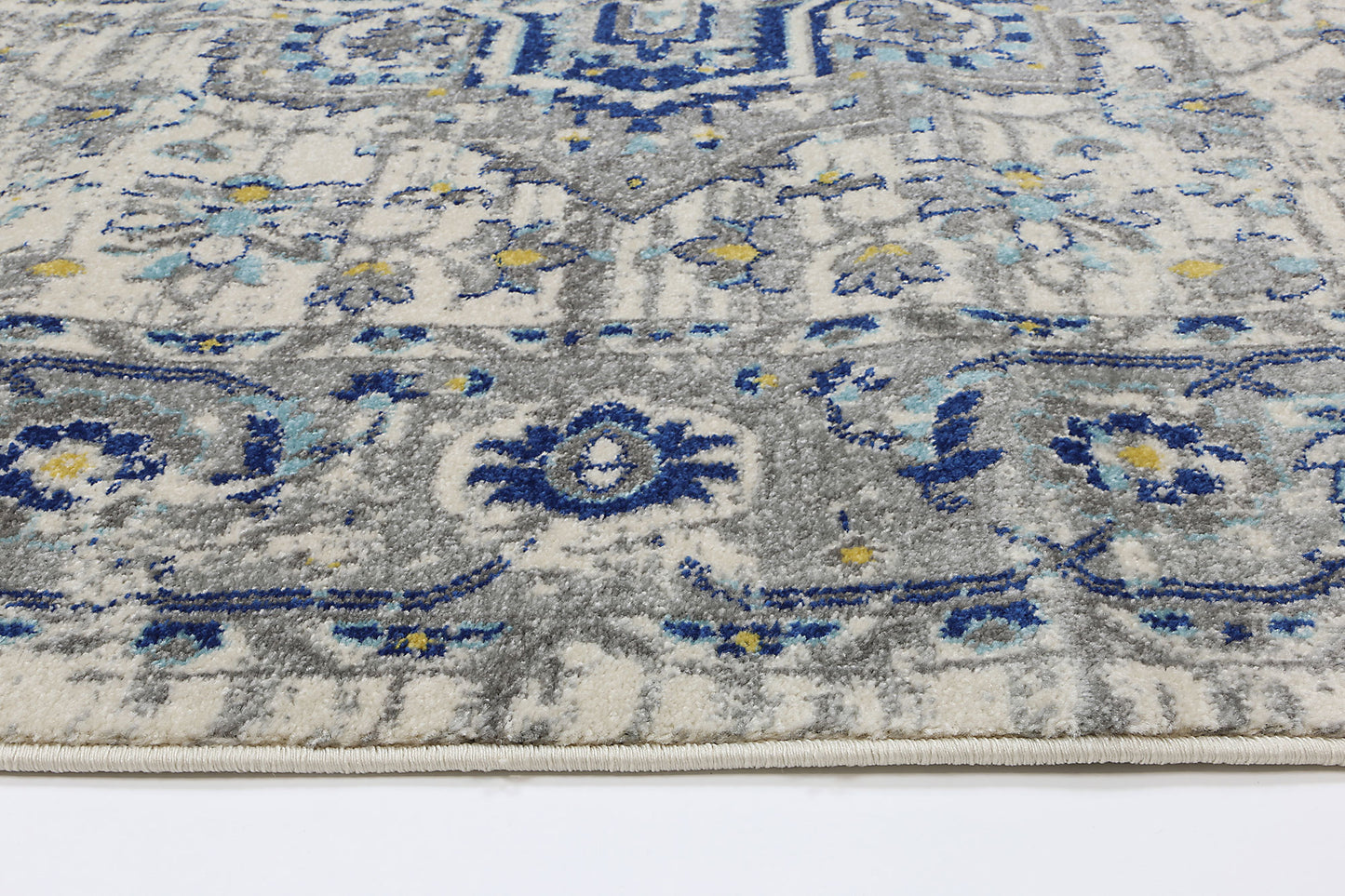 Graceful Arabesque Blue Rug