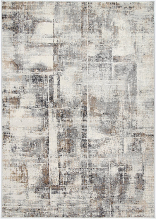 Expression  Beige Grey Modern Rug