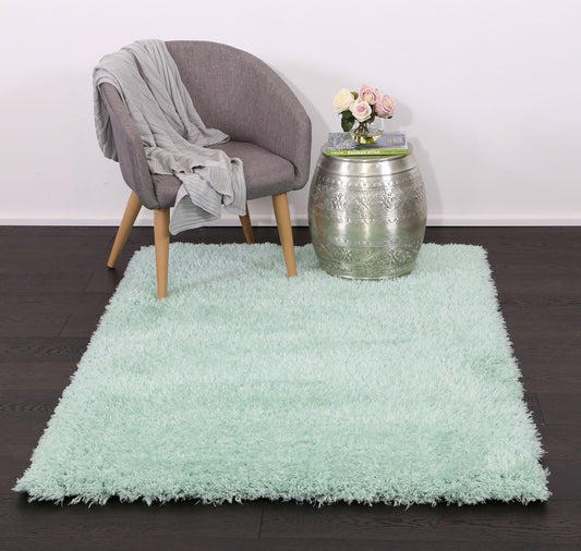 Cushy Super Soft Ultra Thick Shag Rug Light Blue