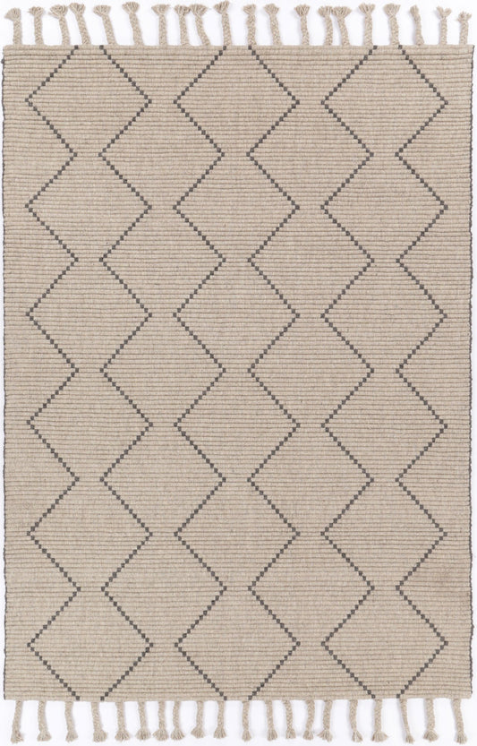 Kochi Diamond Tassel Ash Rug