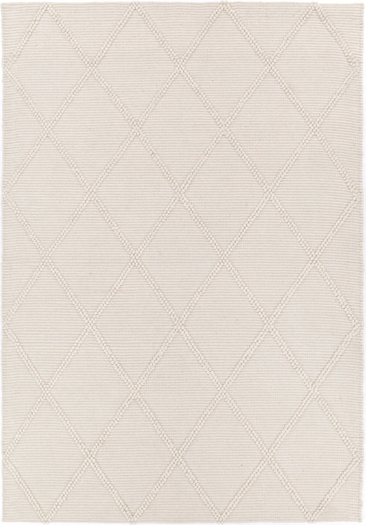 Kochi Diamond Braided Cream Rug