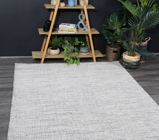 Scandi Grey Reversible Wool Rug