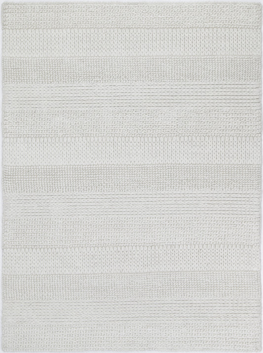 Rayna Grace White Wool Blend Rug