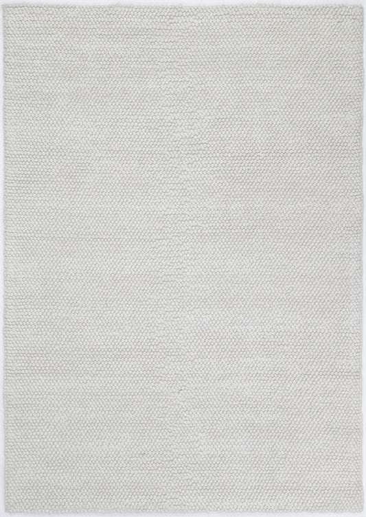 Rayna Loopy White Wool Blend Rug