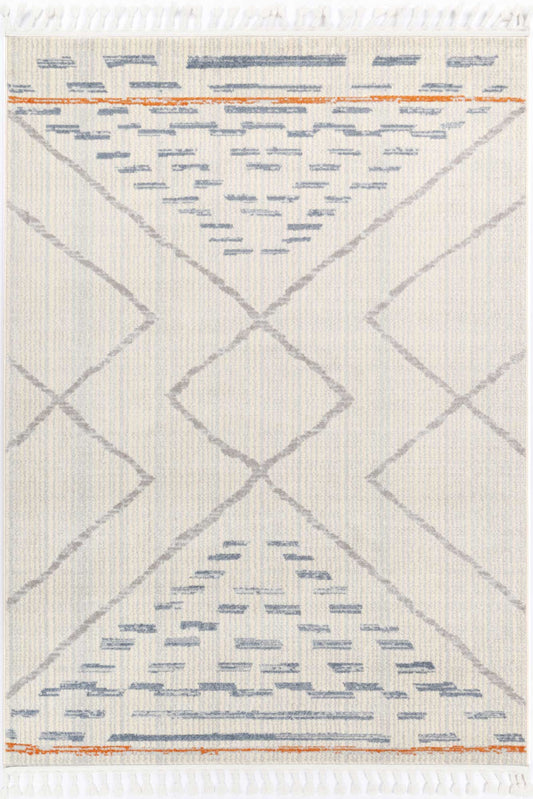 Kenza Tribal Light Grey Rug