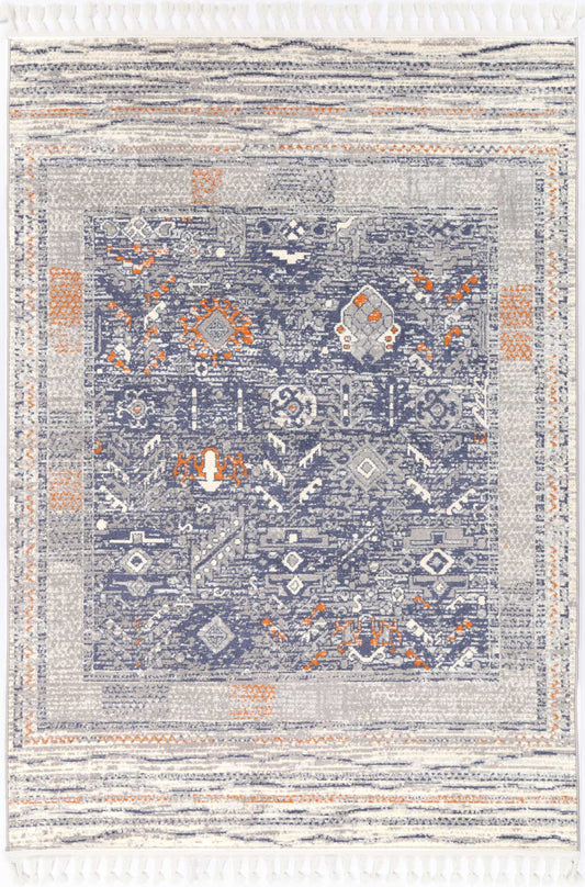 Kenza Rojas Blue/Grey Rug