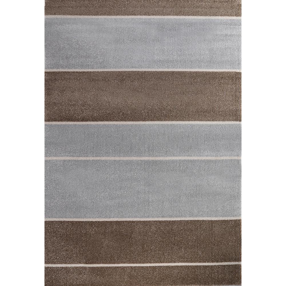 Brooklyn Brown Beige Strpe Patterned Rug