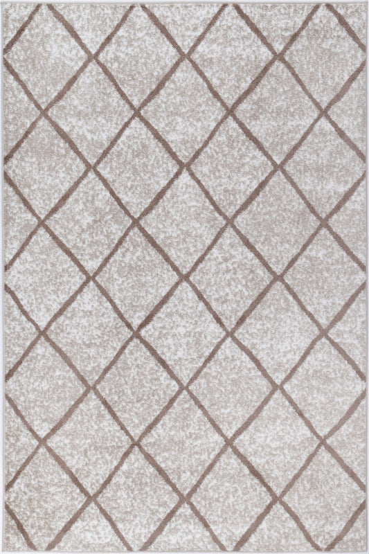 Paisley Diamond Latte Rug