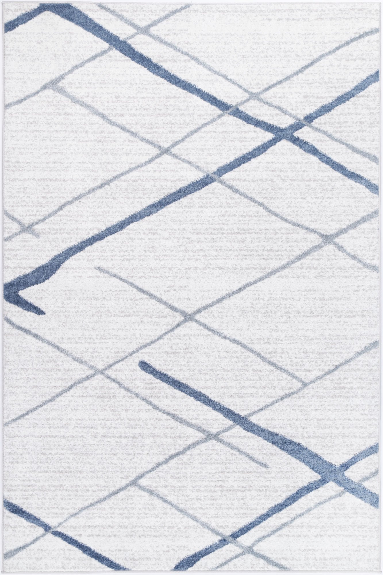 Paisley Abstract Stripe Light Blue Rug
